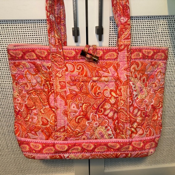 Vera Bradley Vibrant Pink Paisley Tote Bag - Picture 3 of 16